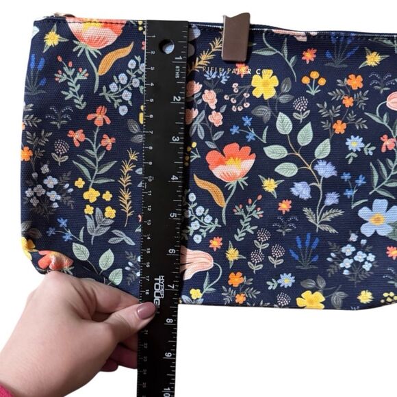 NWOT- Rifle Paper Co.- Bramble Zippered Pouch Set Navy Floral Pouch Duo - Picture 9 of 10